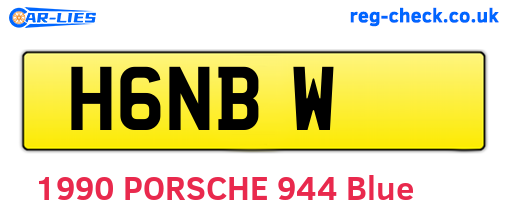 H6NBW are the vehicle registration plates.