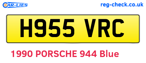 H955VRC are the vehicle registration plates.