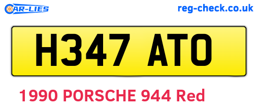 H347ATO are the vehicle registration plates.
