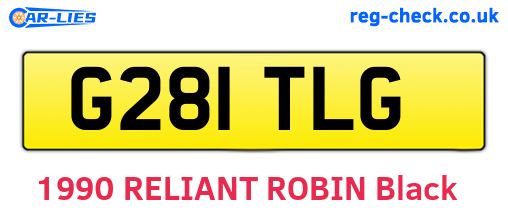 G281TLG are the vehicle registration plates.
