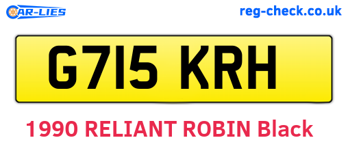 G715KRH are the vehicle registration plates.
