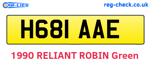 H681AAE are the vehicle registration plates.