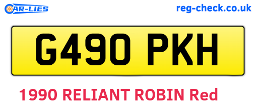G490PKH are the vehicle registration plates.