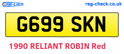 G699SKN are the vehicle registration plates.