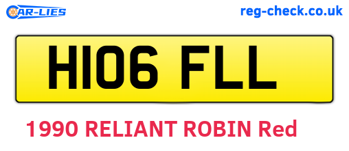 H106FLL are the vehicle registration plates.