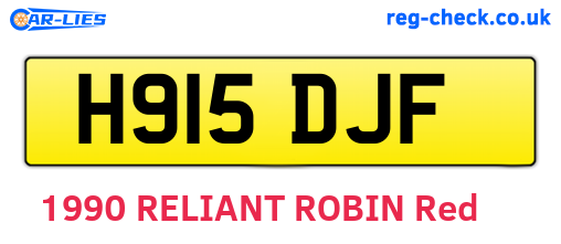 H915DJF are the vehicle registration plates.