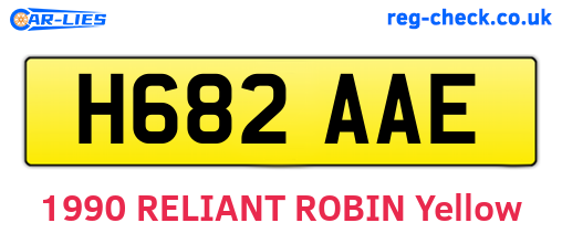 H682AAE are the vehicle registration plates.