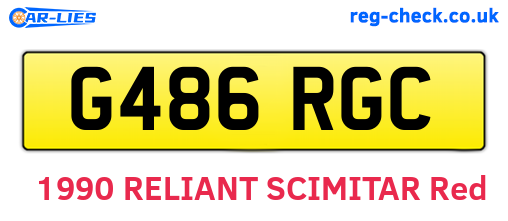 G486RGC are the vehicle registration plates.