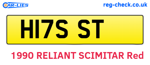 H17SST are the vehicle registration plates.