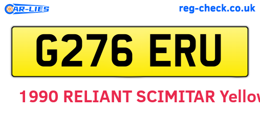G276ERU are the vehicle registration plates.