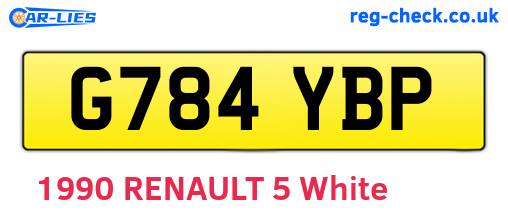 G784YBP are the vehicle registration plates.