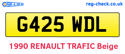 G425WDL are the vehicle registration plates.
