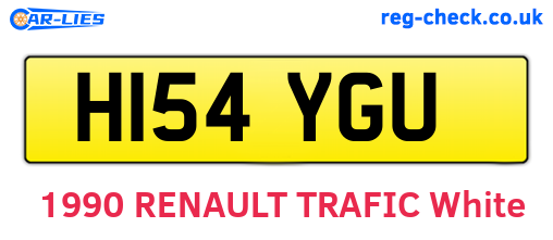 H154YGU are the vehicle registration plates.