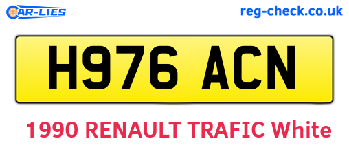 H976ACN are the vehicle registration plates.