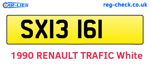 SXI3161 are the vehicle registration plates.