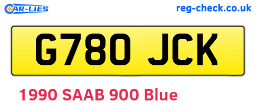 G780JCK are the vehicle registration plates.
