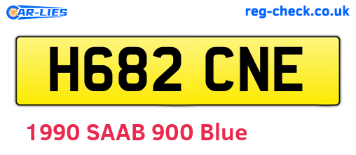 H682CNE are the vehicle registration plates.