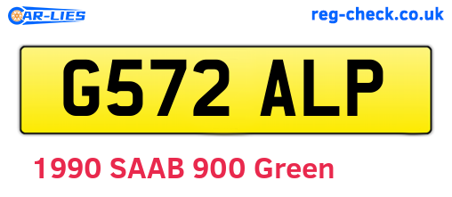 G572ALP are the vehicle registration plates.