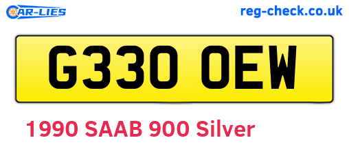 G330OEW are the vehicle registration plates.