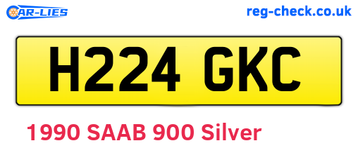 H224GKC are the vehicle registration plates.