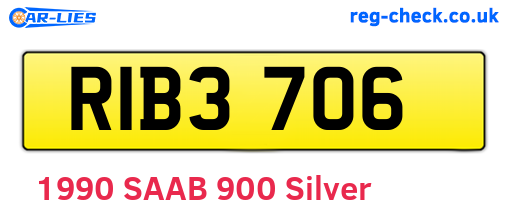 RIB3706 are the vehicle registration plates.