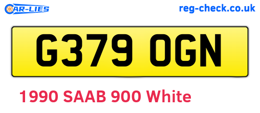 G379OGN are the vehicle registration plates.