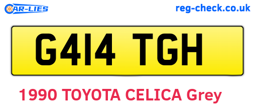 G414TGH are the vehicle registration plates.
