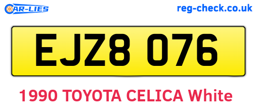 EJZ8076 are the vehicle registration plates.