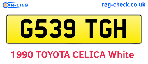 G539TGH are the vehicle registration plates.
