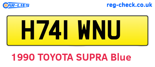 H741WNU are the vehicle registration plates.