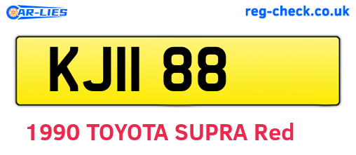 KJI188 are the vehicle registration plates.