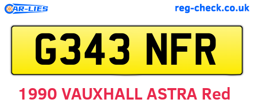 G343NFR are the vehicle registration plates.