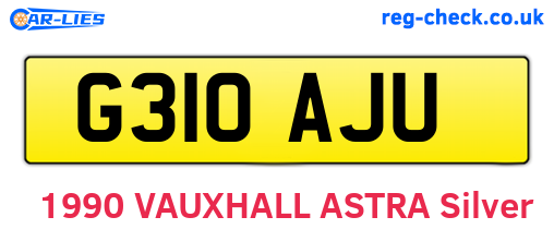 G310AJU are the vehicle registration plates.