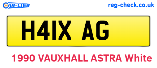 H41XAG are the vehicle registration plates.