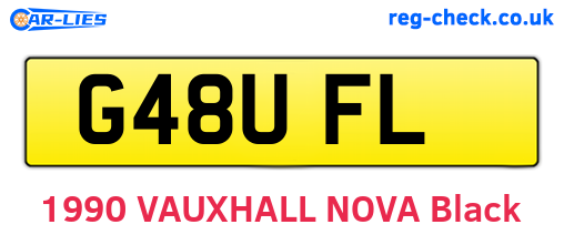 G48UFL are the vehicle registration plates.