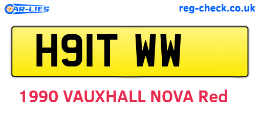 H91TWW are the vehicle registration plates.