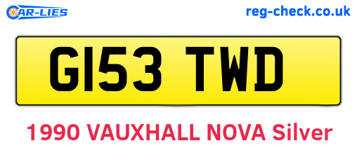 G153TWD are the vehicle registration plates.