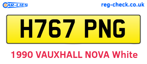 H767PNG are the vehicle registration plates.