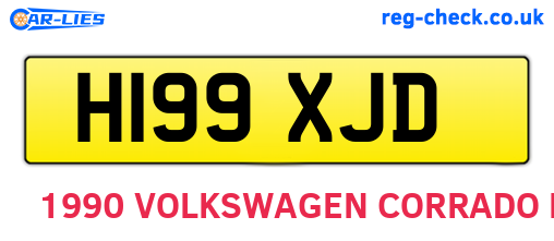 H199XJD are the vehicle registration plates.