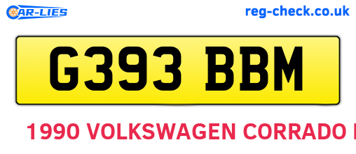 G393BBM are the vehicle registration plates.