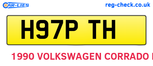 H97PTH are the vehicle registration plates.
