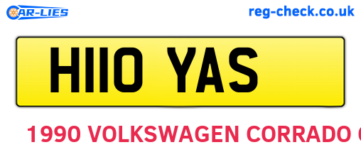 H110YAS are the vehicle registration plates.