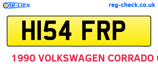 H154FRP are the vehicle registration plates.