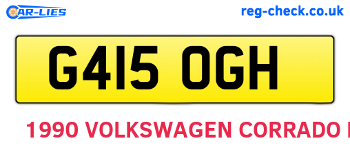G415OGH are the vehicle registration plates.