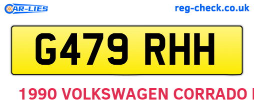 G479RHH are the vehicle registration plates.