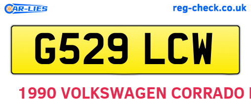 G529LCW are the vehicle registration plates.