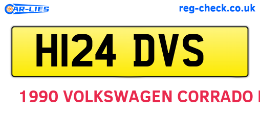 H124DVS are the vehicle registration plates.