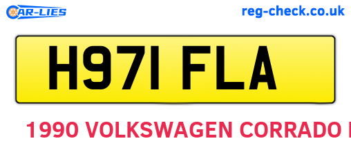 H971FLA are the vehicle registration plates.