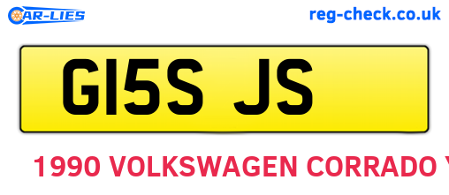 G15SJS are the vehicle registration plates.