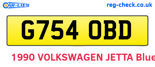 G754OBD are the vehicle registration plates.
